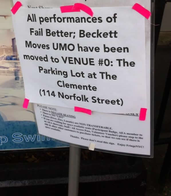 Fail Better: Beckett Moves UMO